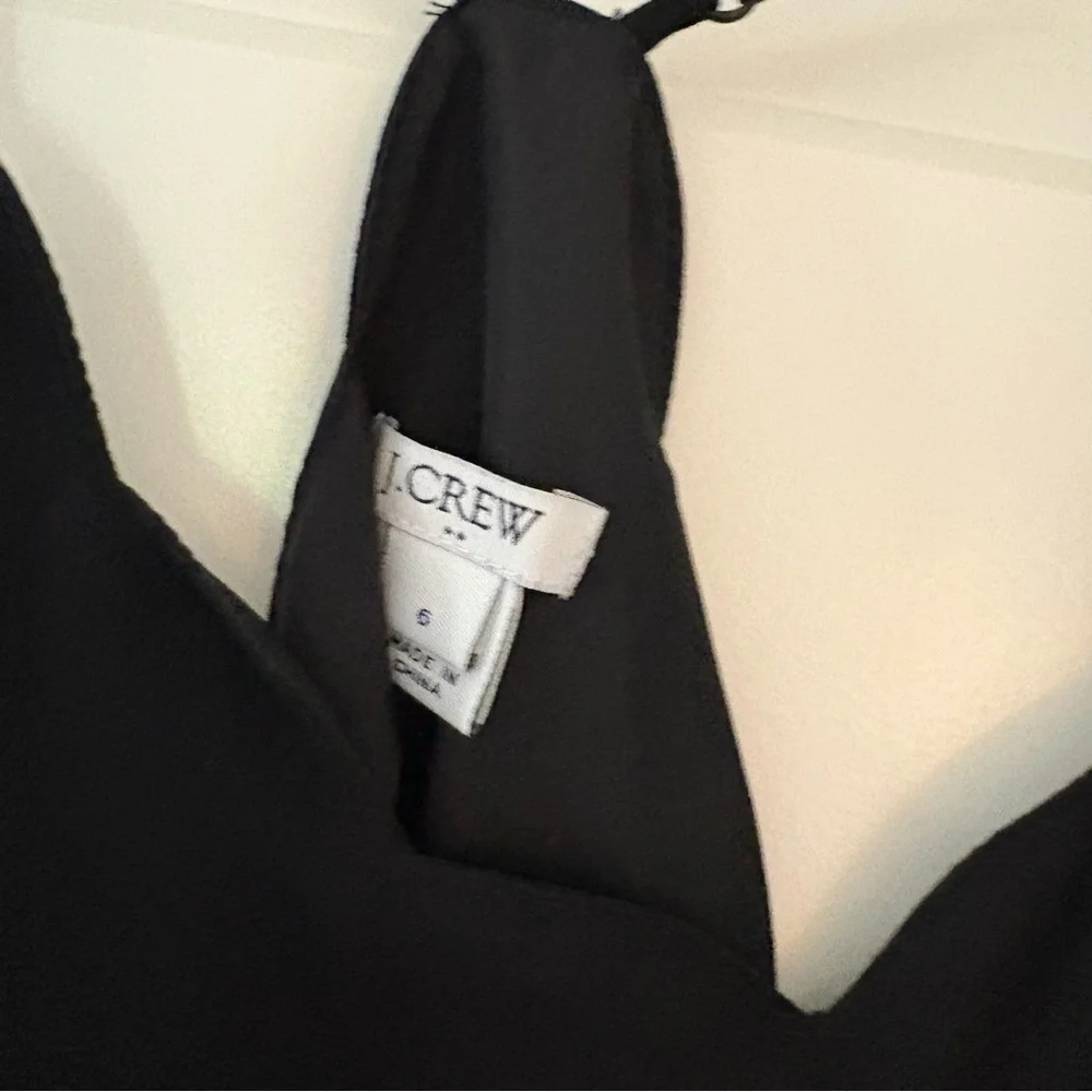 J. Crew Women’s Black Scalloped Cami Tank Top